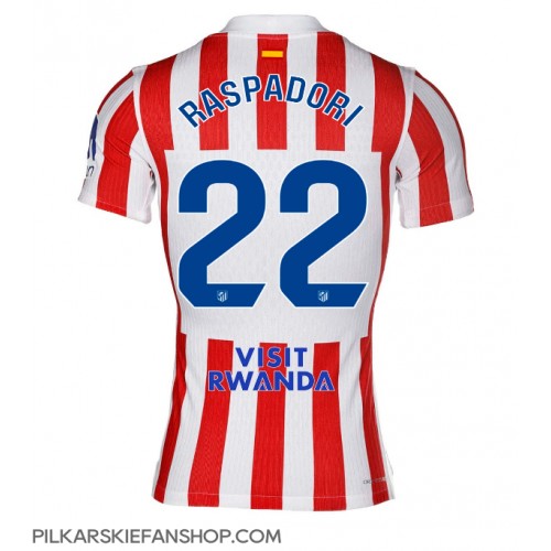 Koszulka piłkarska Atletico Madrid Giacomo Raspadori #22 Strój Domowy 2025-26 tanio Krótki Rękaw Koszulka piłkarska Atletico Madrid Giacomo Raspadori #22 Strój Domowy 2025-26 tanio Krótki Rękaw